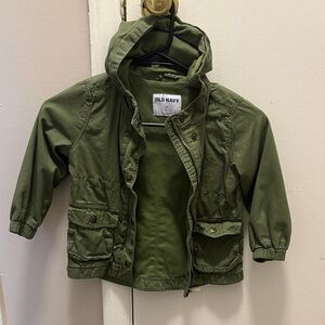 Old Navy Kids Olive Green Raincoat
